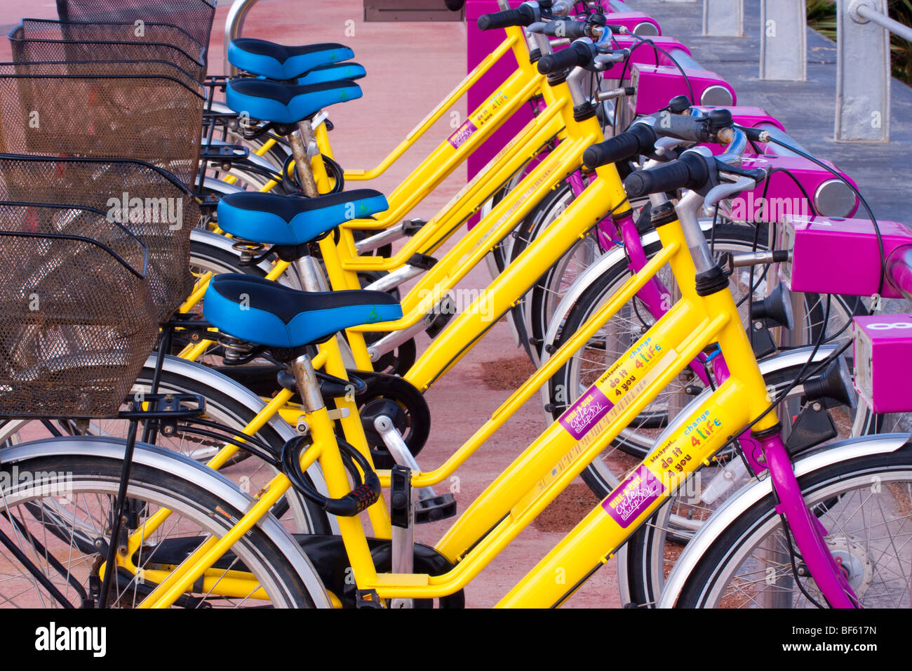 England, Lancashire, Blackpool. Blackpool's bike hire automated stands