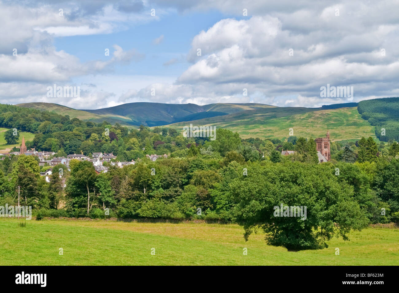 Village of Moffat Nestled in the Southern Upland Hills, Dumfries and