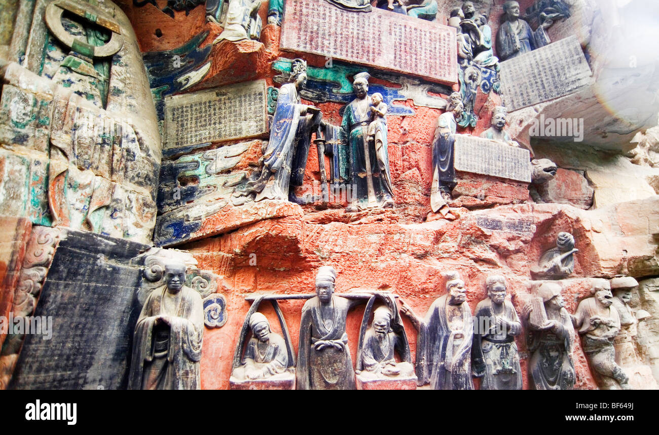 Part of Sakyamuni's Filial Plety, Dazu Grotto, Baoding Hill, Chongqing ...