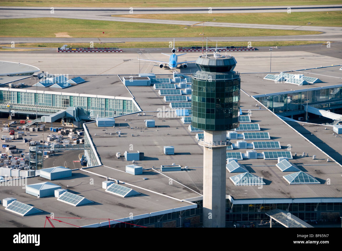 airport environment and control tower at vancouver bc Stock Photo Alamy