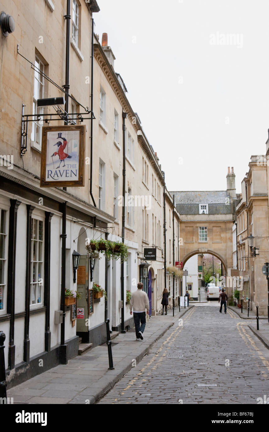 The Raven Pub on Queen Street Bath, England Stock Photo - Alamy