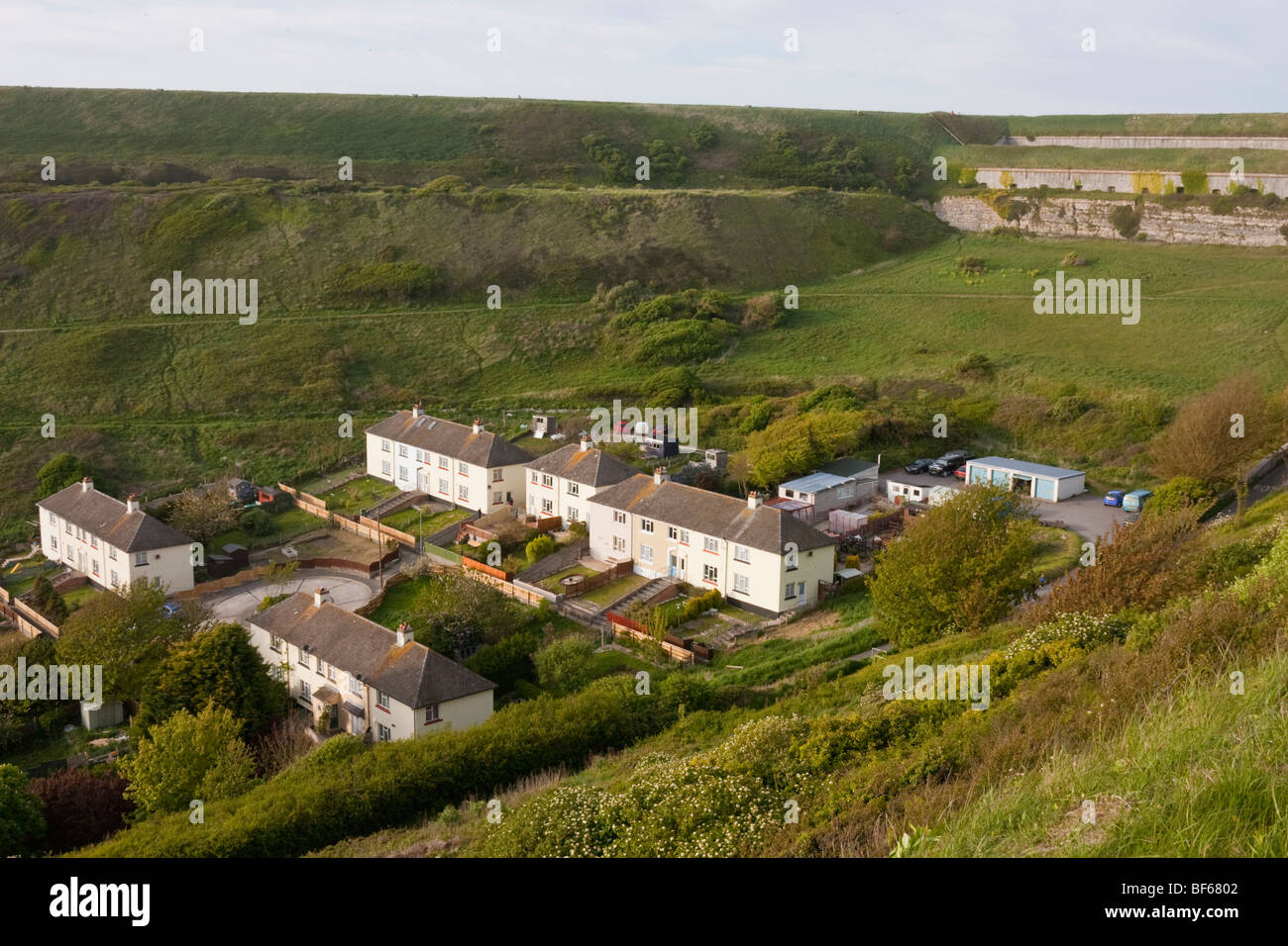 Houses in Portland, Weymouth in Dorset Stock Photo Alamy