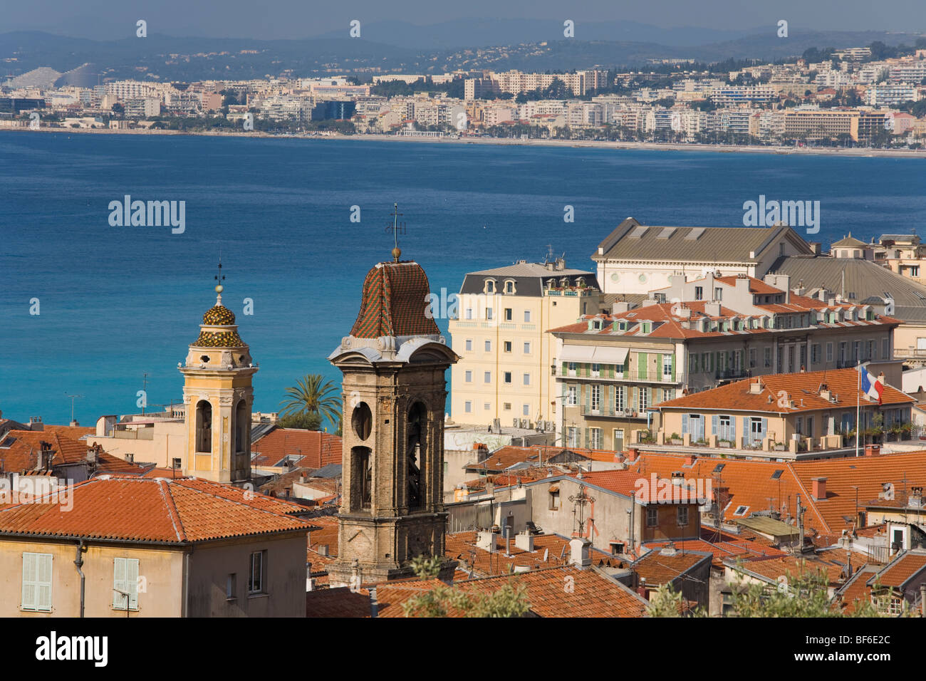 Cityscape, View From Parc Du Chateau, Nice, Cote d Azur, Provence, France Stock Photo