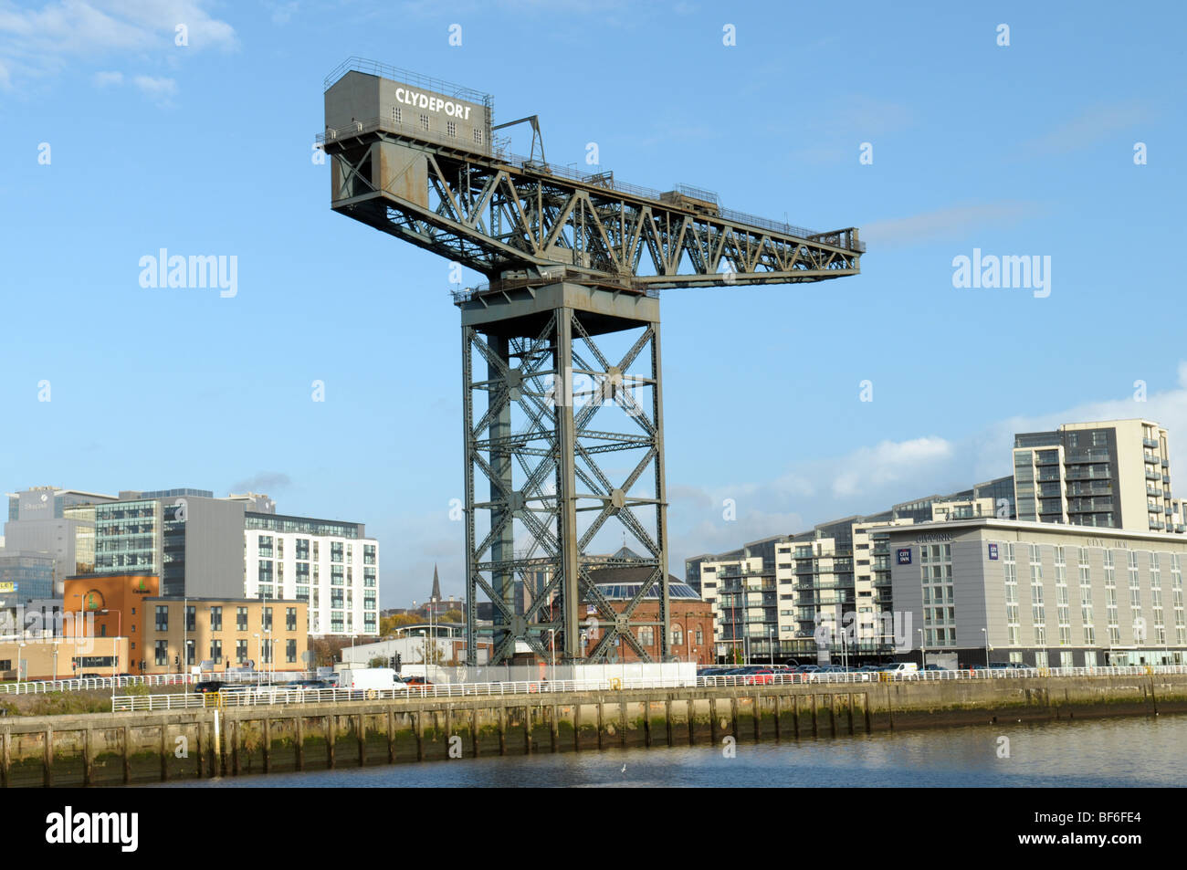 Aerial view of Finnieston Crane, Glasgow Stock Photo