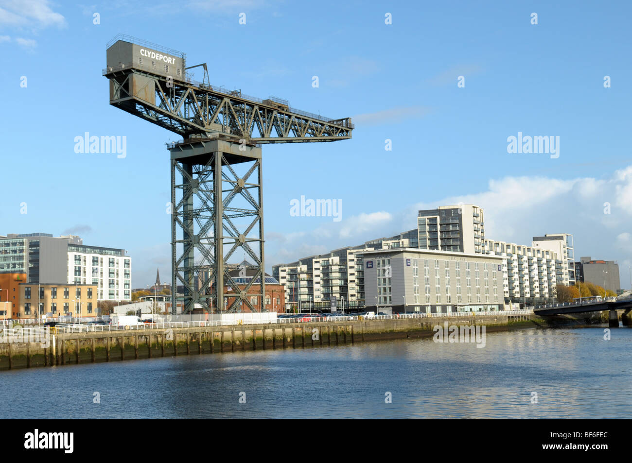 Aerial view of Finnieston Crane, Glasgow Stock Photo