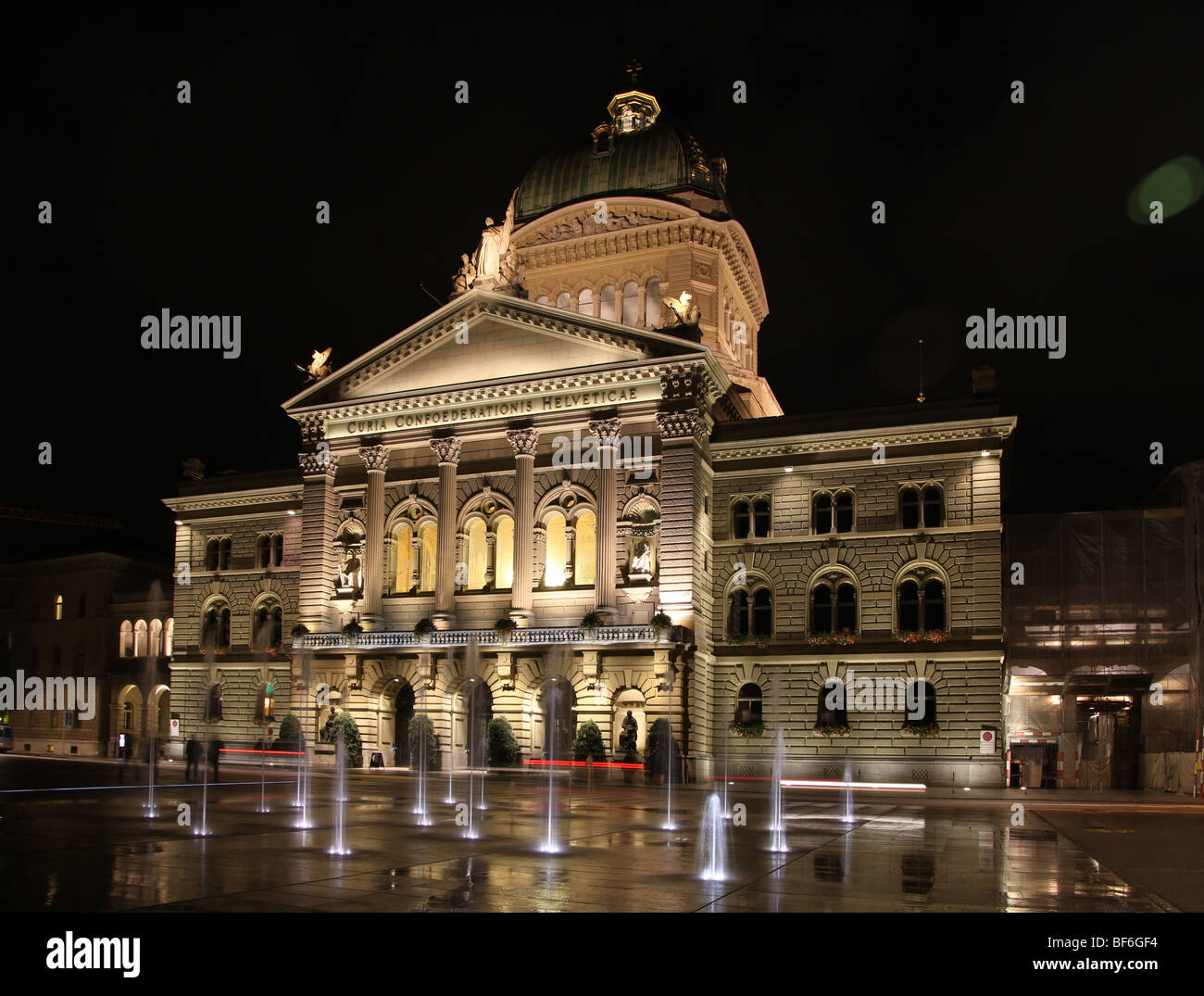 Bundeshaus, Swiss Parliament Building Bundesplatz, Bern Stock Photo