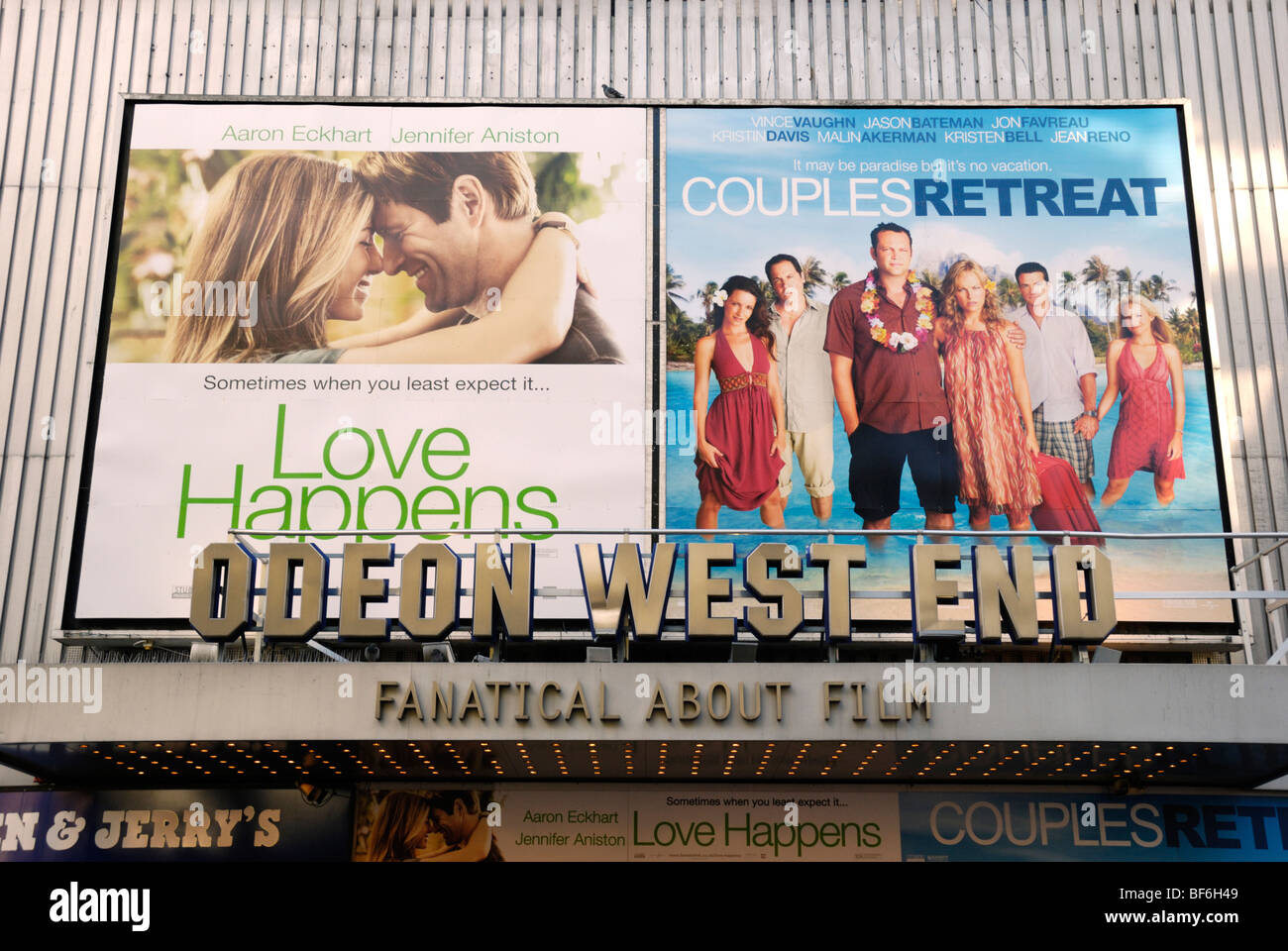 Cinema billboard advertising romantic comedies Stock Photo