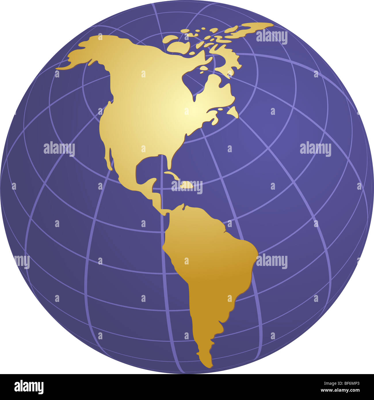Globe map illustration of the Americas continents Stock Photo Alamy