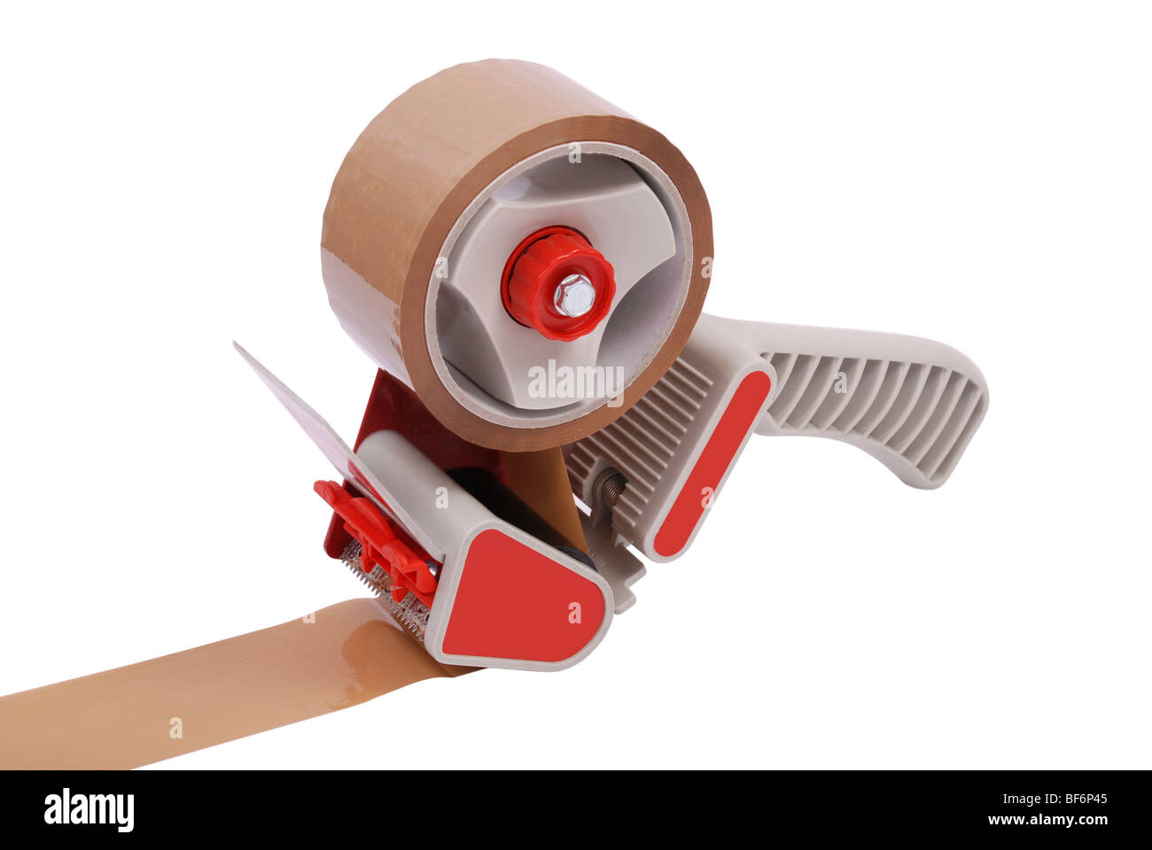 Packaging tape gun on white background isolated Stock Photo Alamy