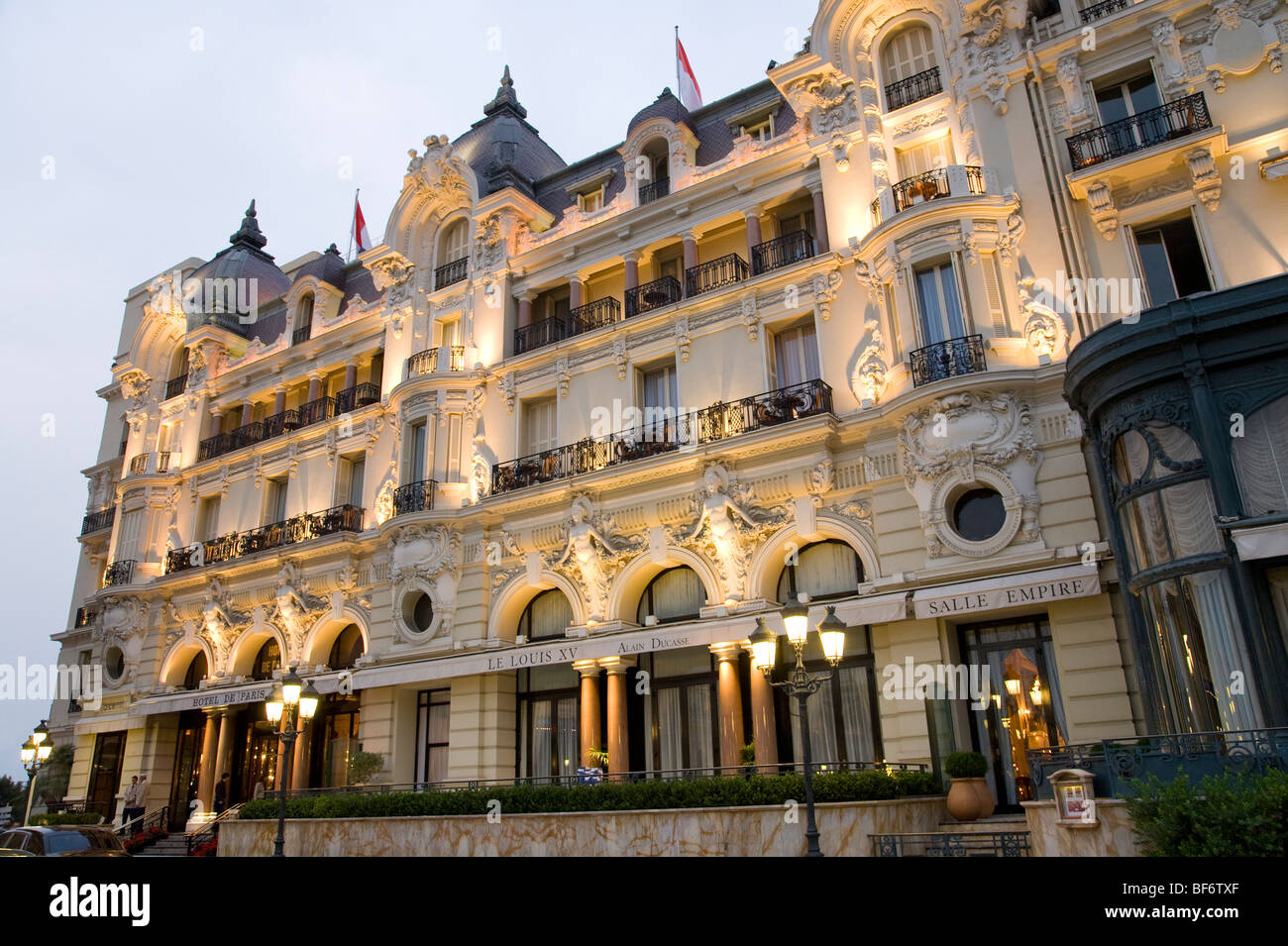 Hotel de Paris, Luxury Hotel, Monte Carlo, Monaco, Cote D Azur, Provence, France Stock Photo Alamy