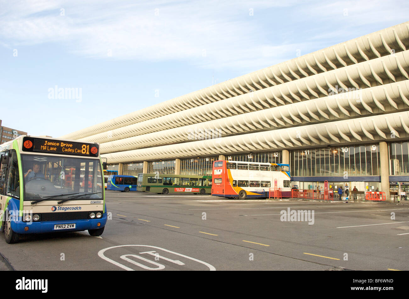 Preston bus station constructed in 1969 and saved from demolition Stock