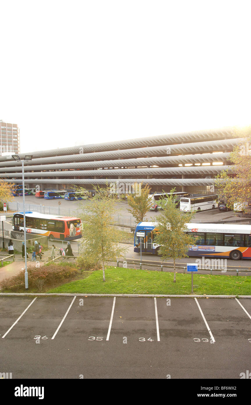 Preston bus station constructed in 1969 and saved from demolition Stock Photo