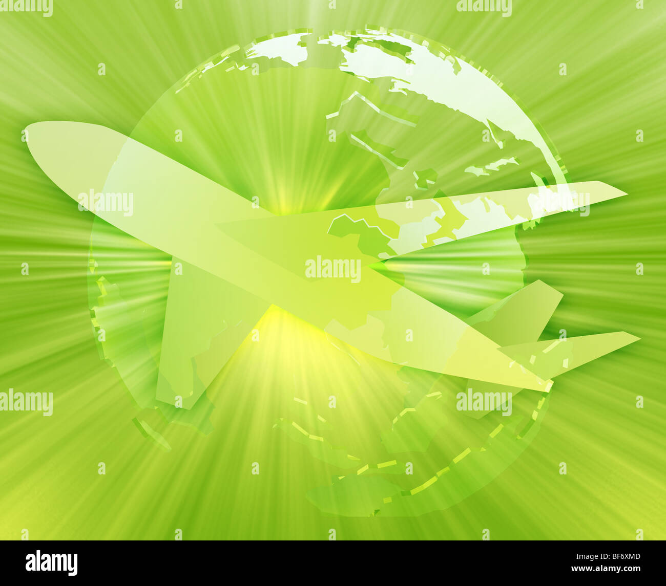 Airplane over globe asia hi-res stock photography and images - Alamy