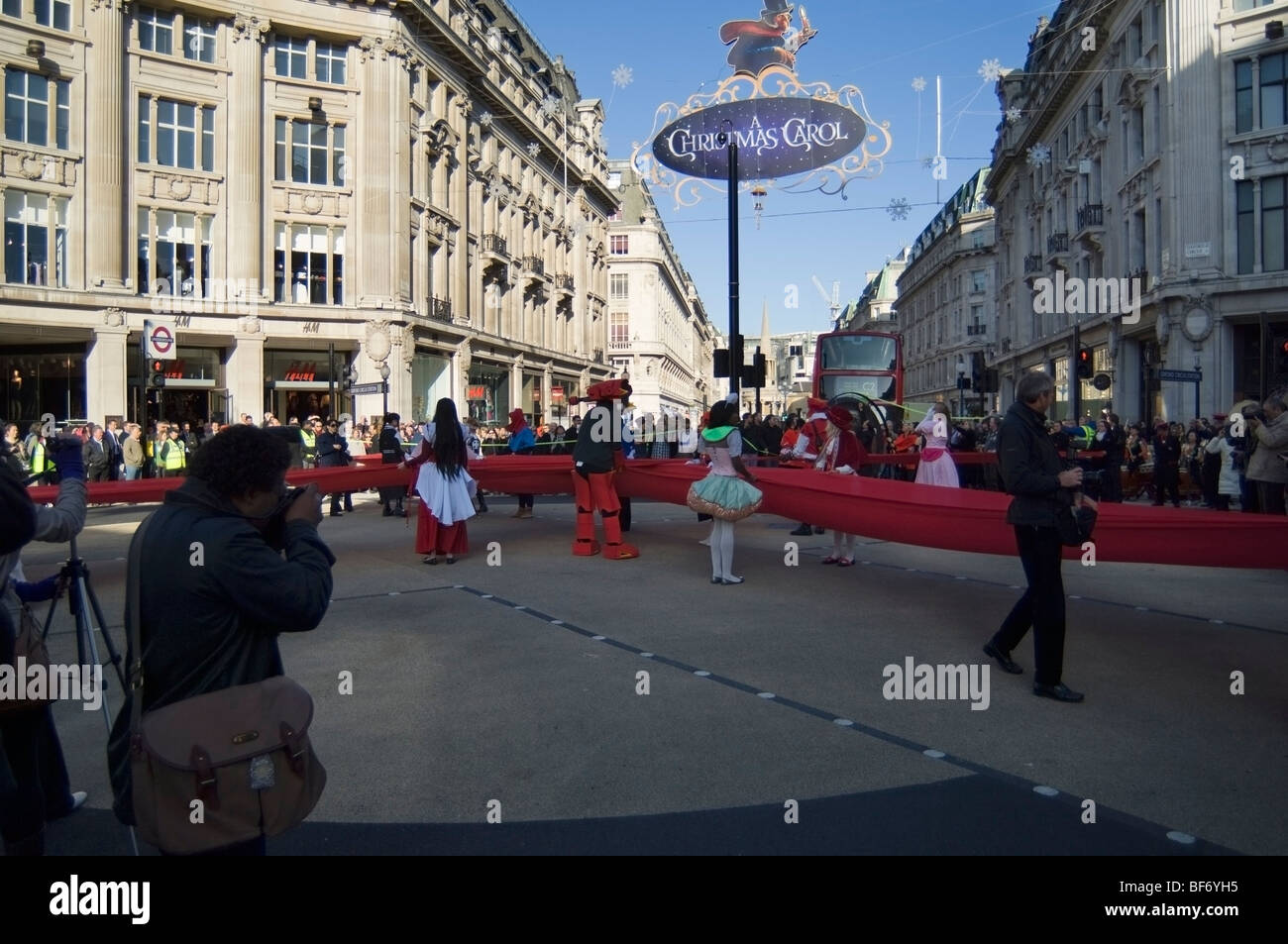 Official opening ceremony, X crossing, Oxford Circus, London Stock