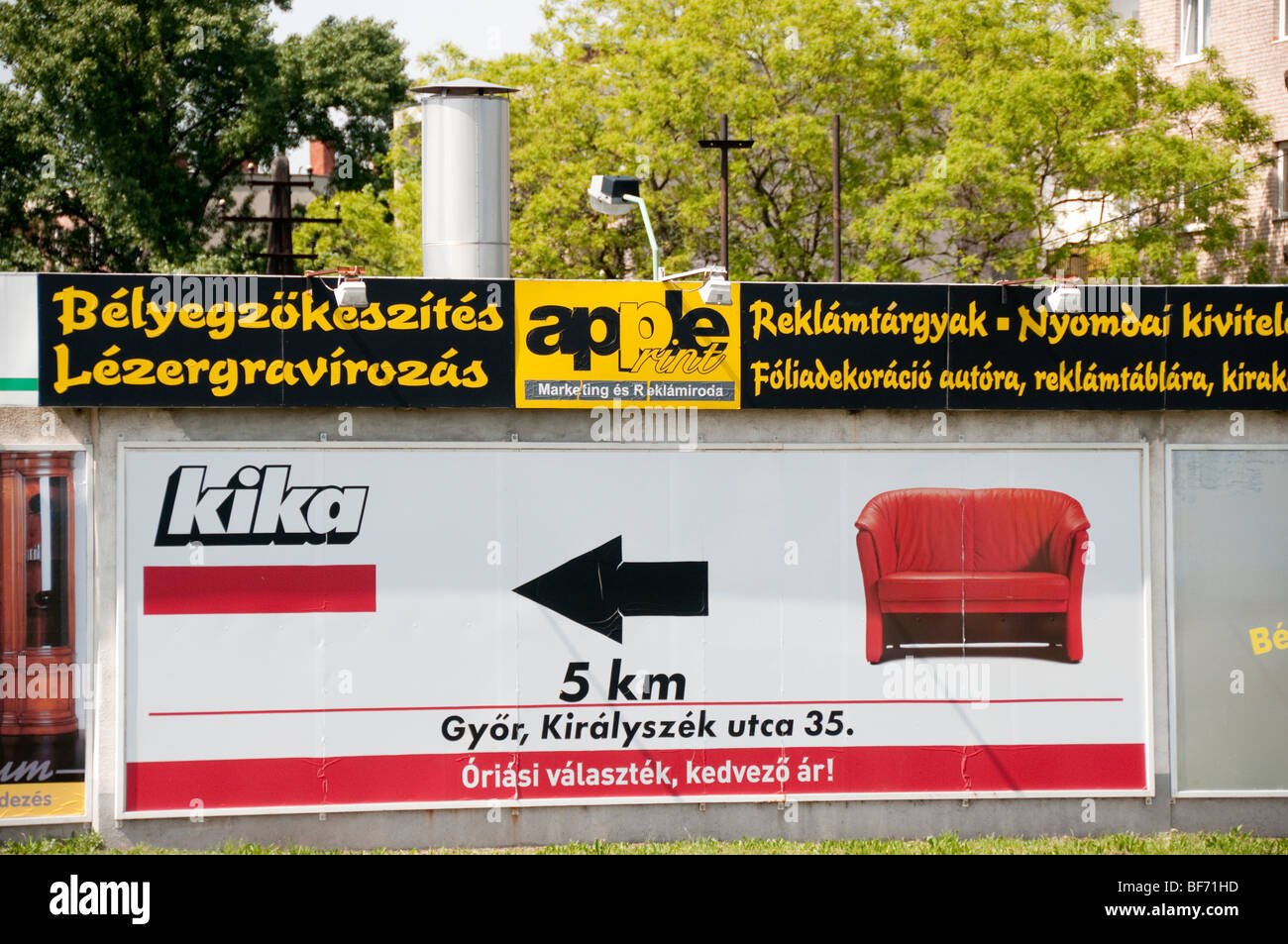 Advertising sign for Ikea Kika in Gyor Hungary Stock Photo - Alamy