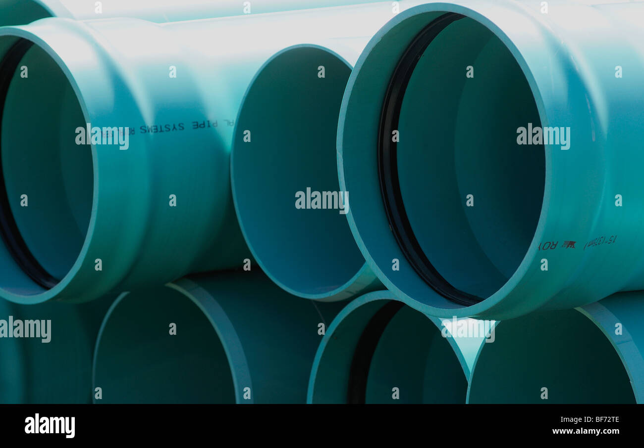 Stack of Green Water PIpes Stock Photo Alamy