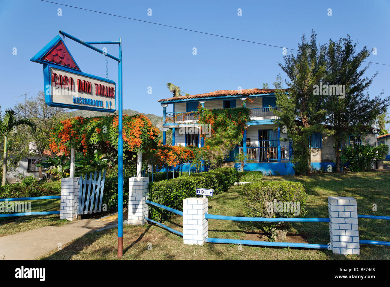 Restaurant Casa don Tomas, Vinales, Pinar del Rio, Cuba, West Indies Stock Photo