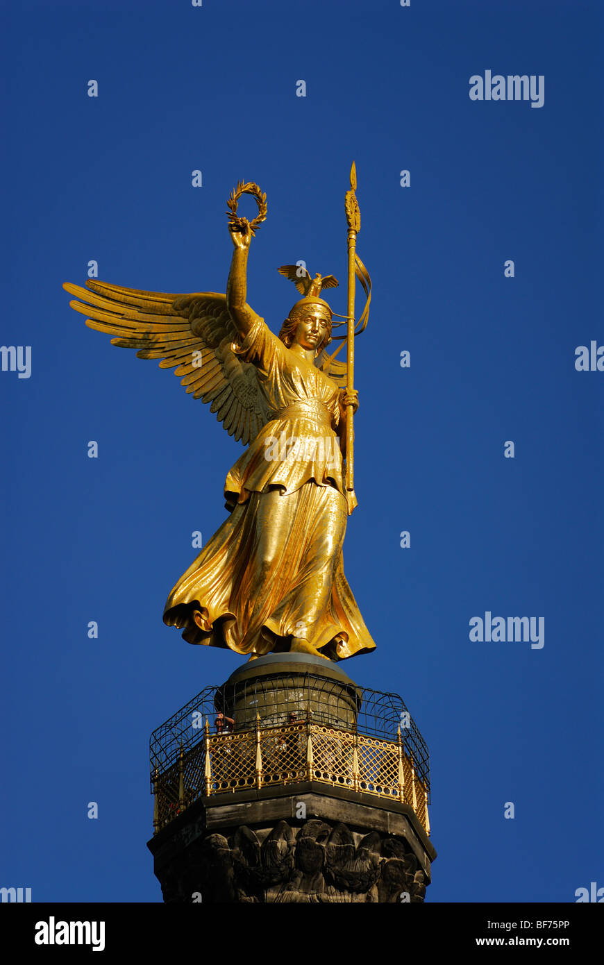 Berlin. Germany. Statue of Victoria Siegessäule Victory Column. Stock Photo