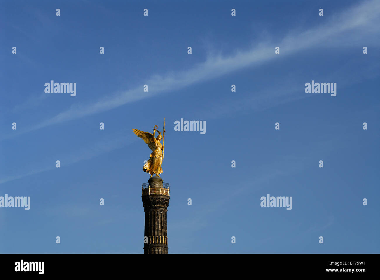 Berlin. Germany. Statue of Victoria Siegessäule Victory Column. Stock Photo