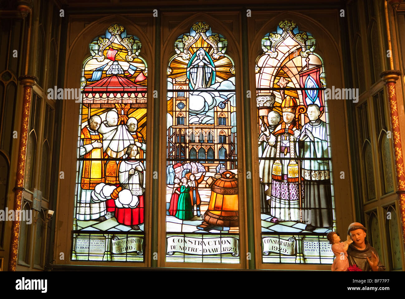 Stained-Glass in Notre Dame Basilica, Montreal Stock Photo - Alamy