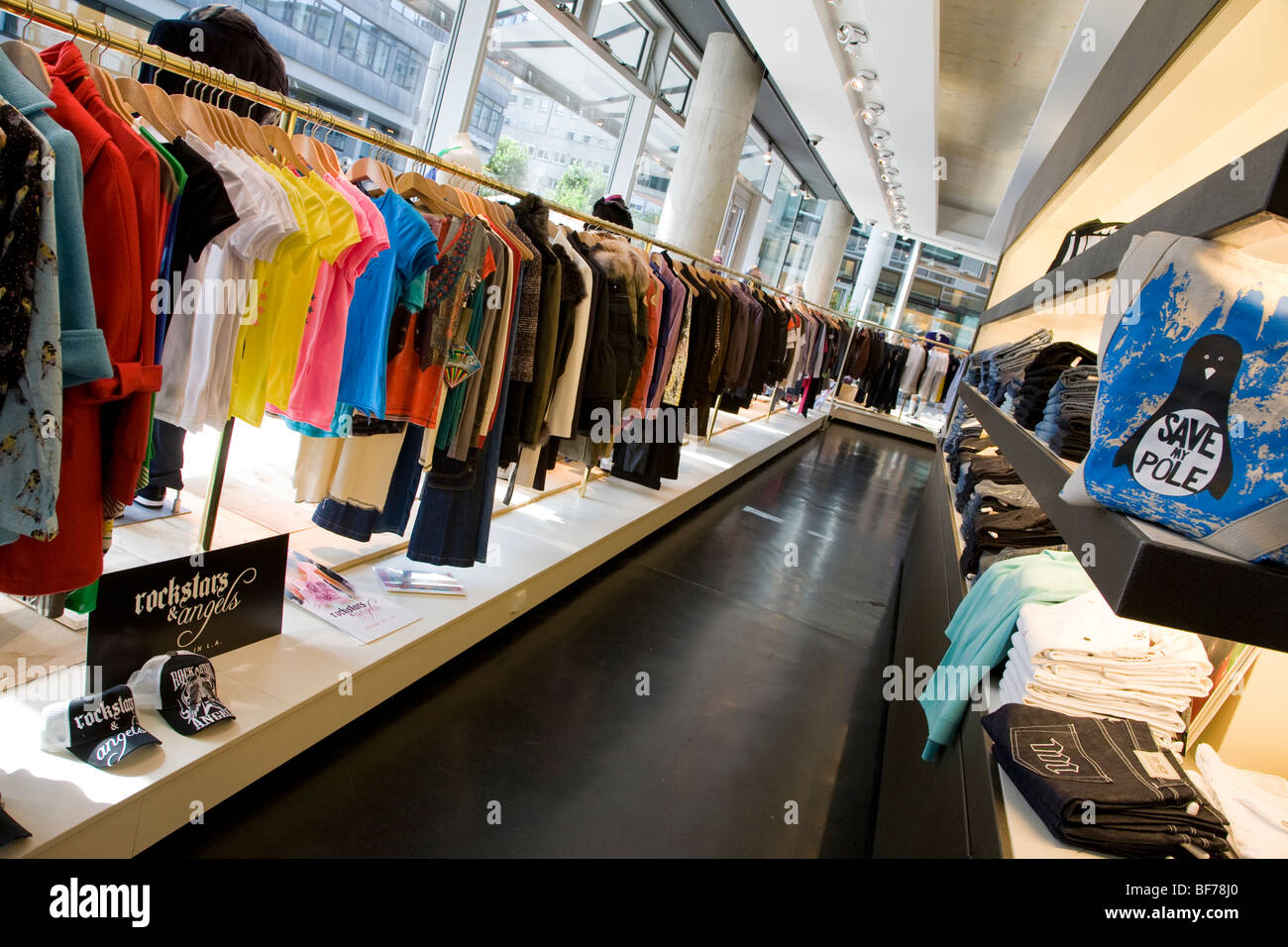 Boutique Abseits at Kleiner Schlossplatz place in Stuttgart, Baden-Wurttemberg, Germany Stock Photo