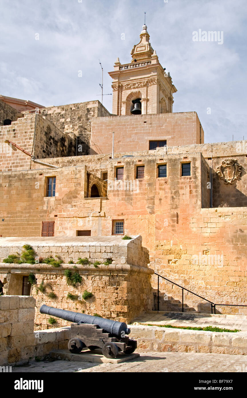 Victoria Rabat Gozo old fortified city town Malta Stock Photo