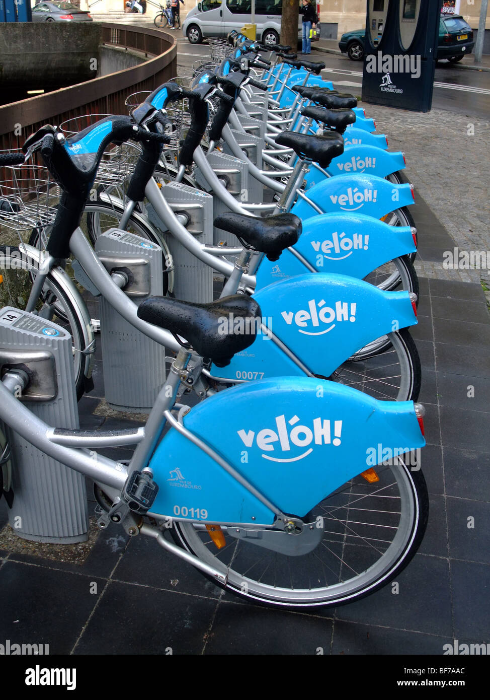 Veloh" a new public rental bicycles in Luxembourg city - Europe Stock Photo  - Alamy