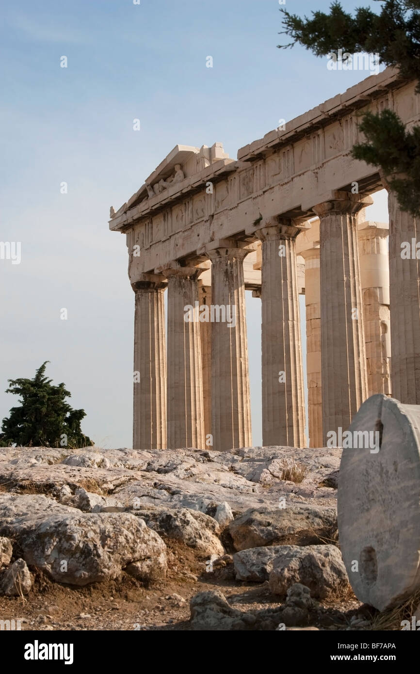 The Parthenon on the Acropolis in Athens Stock Photo