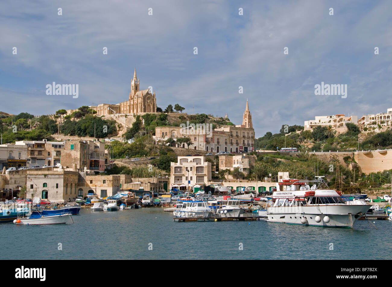 Mgarr Gozo Port Ferry Harbor Malta Mediterranean Stock Photo