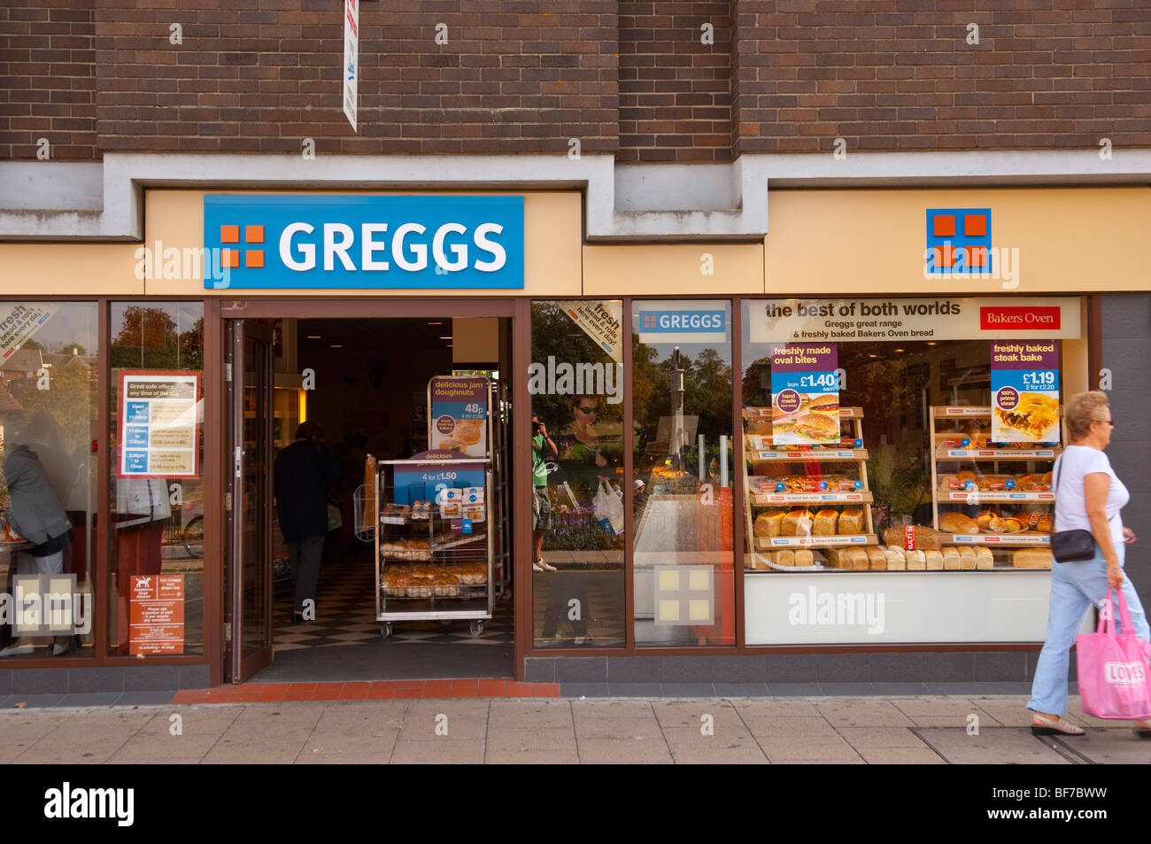 The greggs the bakers bakery shop store in Diss,Norfolk,Uk Stock Photo