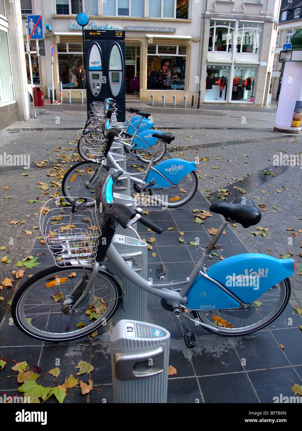 Veloh" a new public rental bicycles in Luxembourg city - Europe Stock Photo  - Alamy
