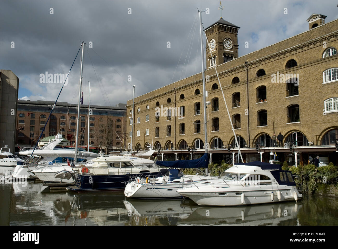St Katharines Dock in Wapping, East London Stock Photo