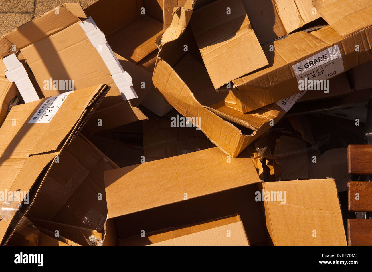 Old cardboard boxes Stock Photo Alamy
