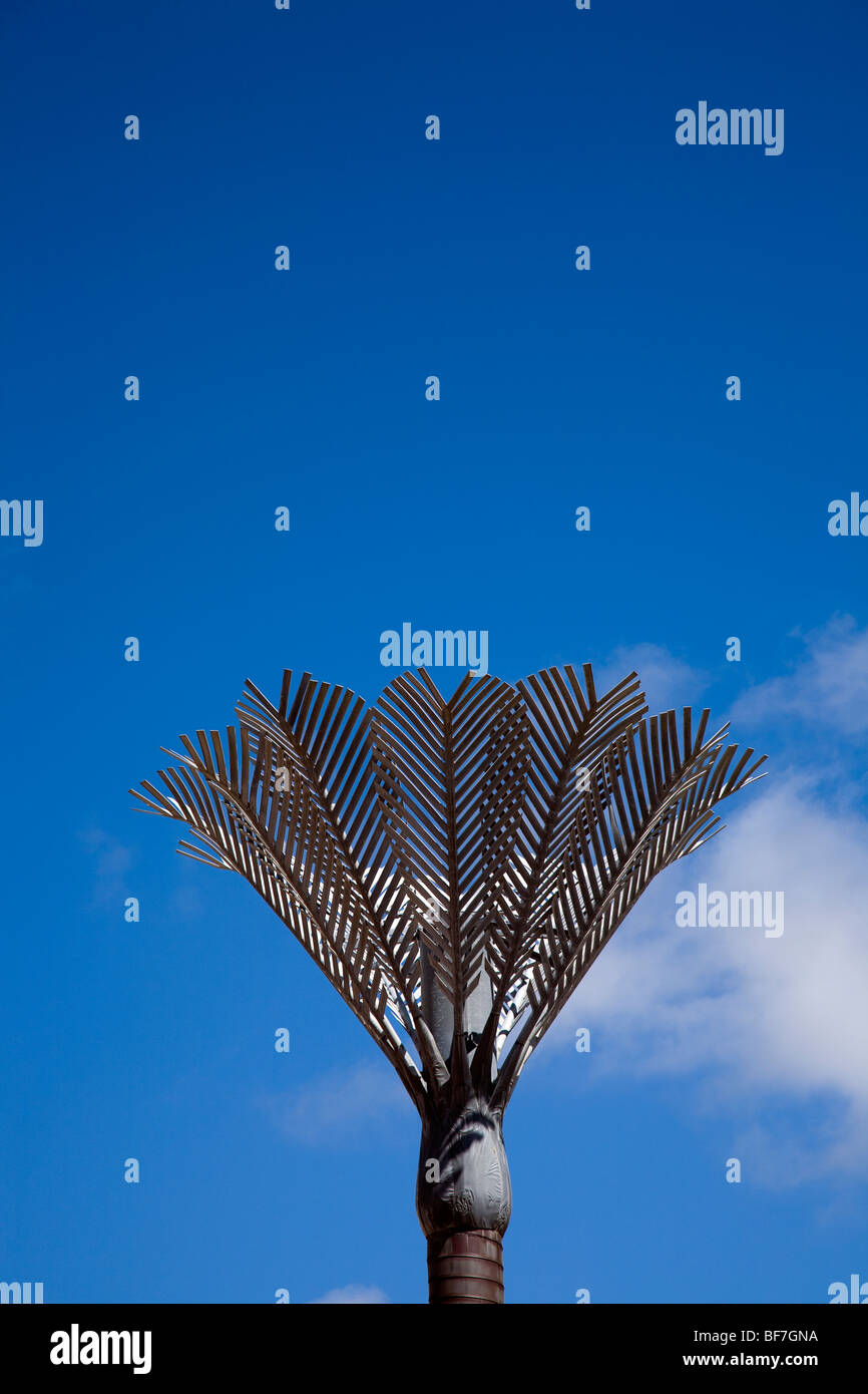 Nikau palm sculpture,  Civic Square, Wellington, New Zealand Stock Photo