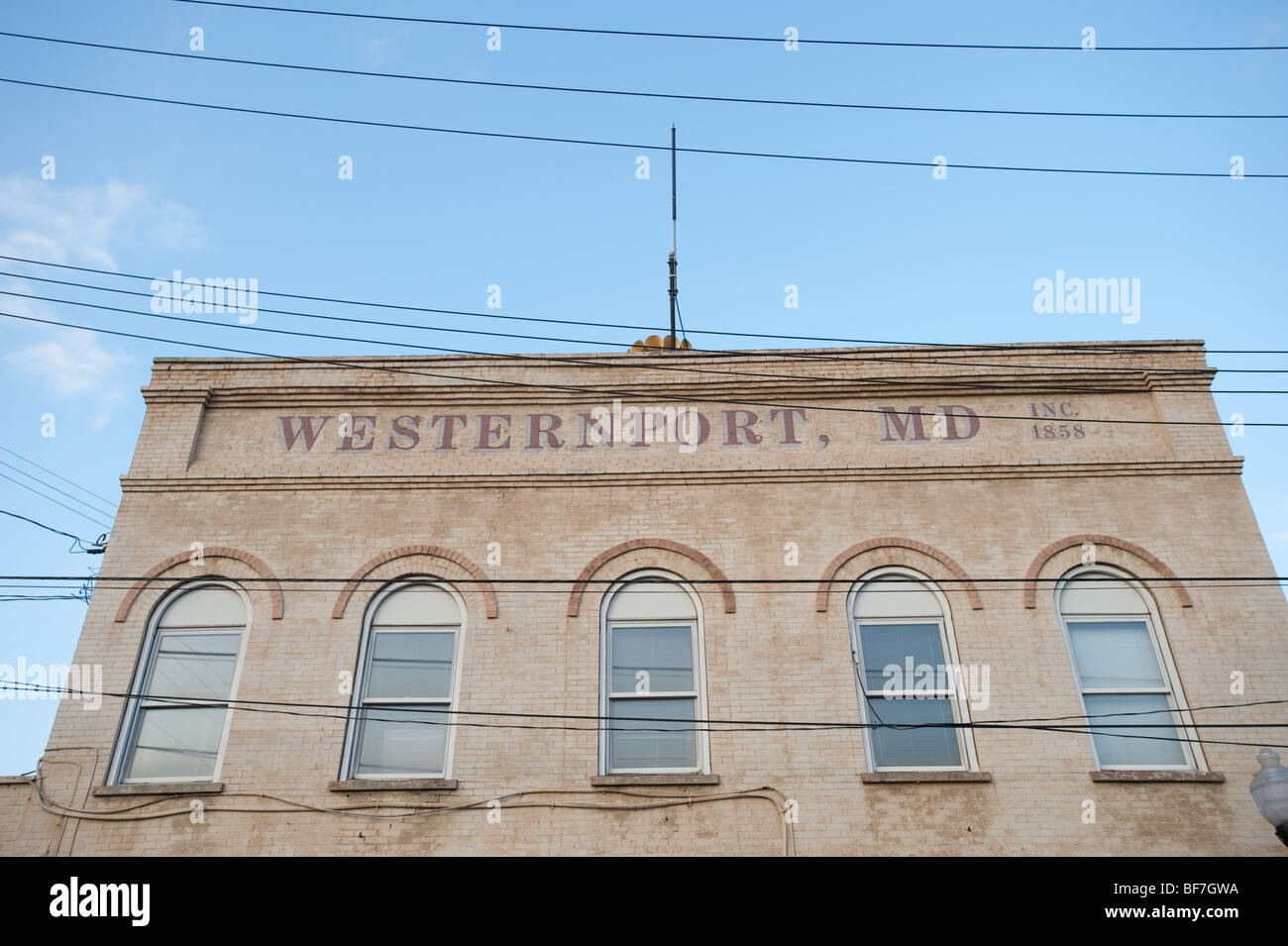 Town hall, Westernport MD Stock Photo Alamy