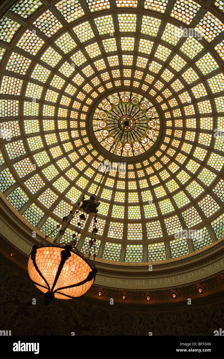 Tiffany stained glass dome, Chicago Cultural Center, Chicago, Illinois