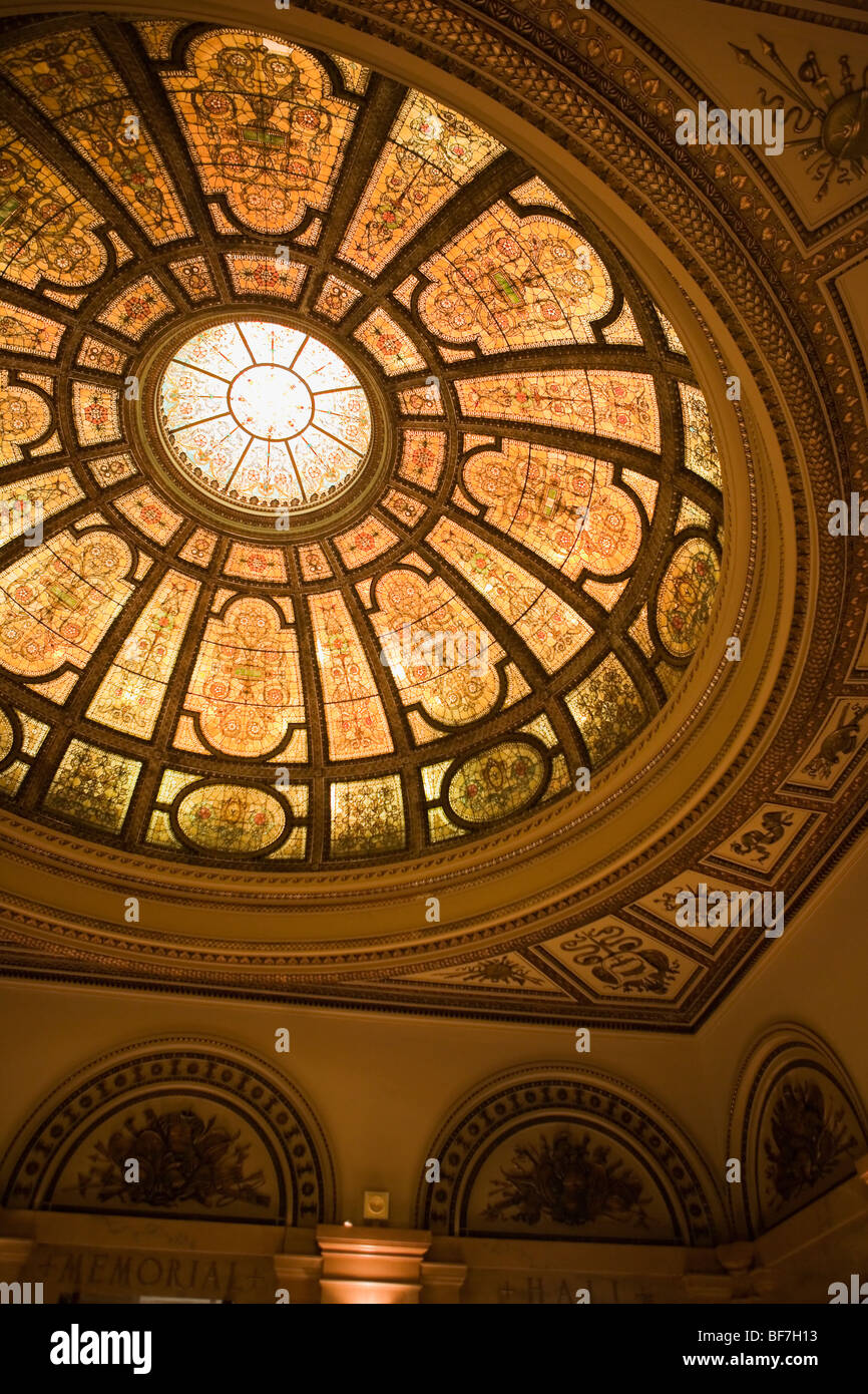 Tiffany stained glass dome, Chicago Cultural Center, Chicago, Illinois