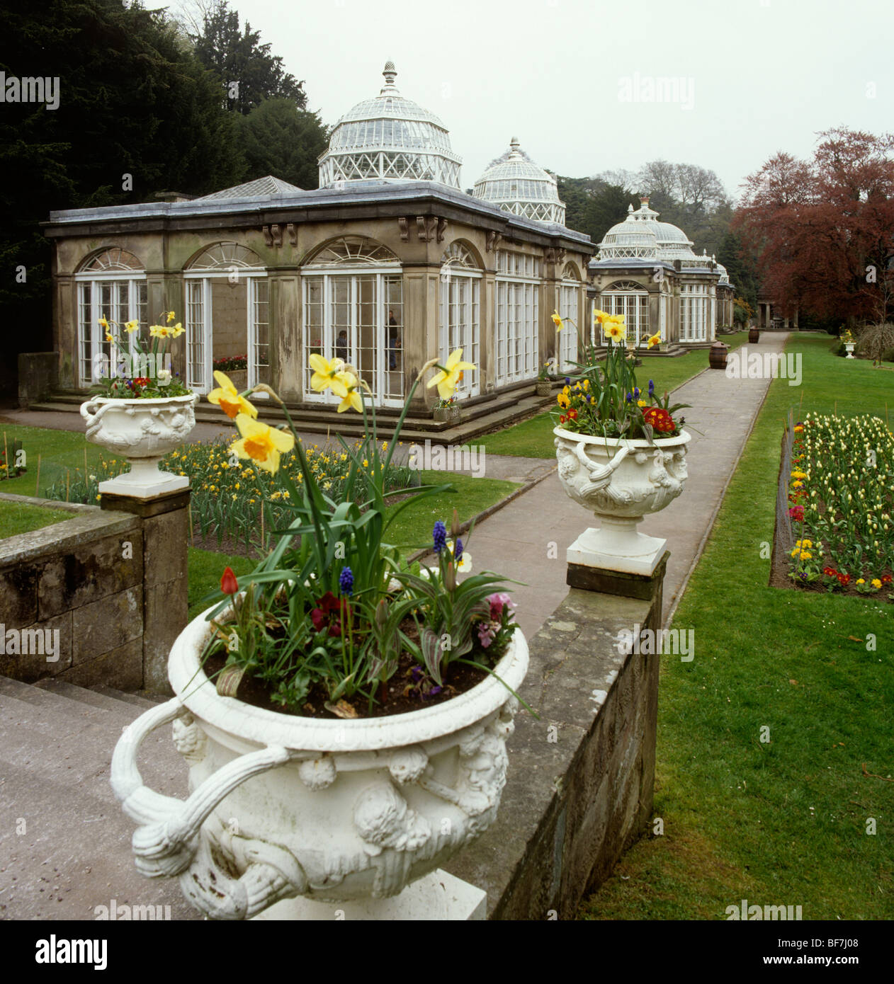 UK, England, Staffordshire, Alton Towers Pavilions in the old gardens Stock Photo