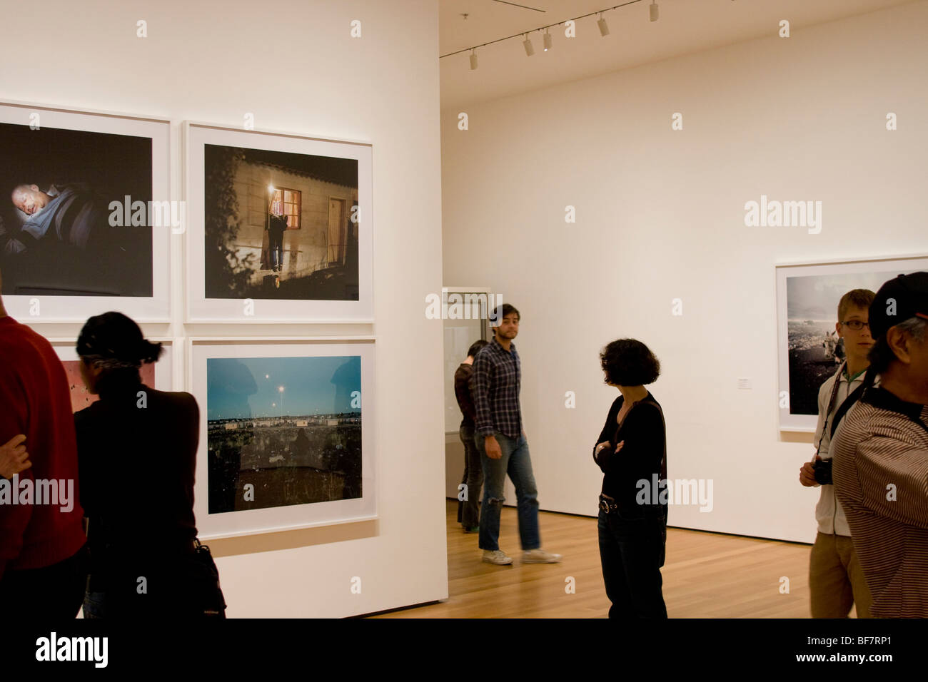 Visitors at MOMA in Manhattan Stock Photo