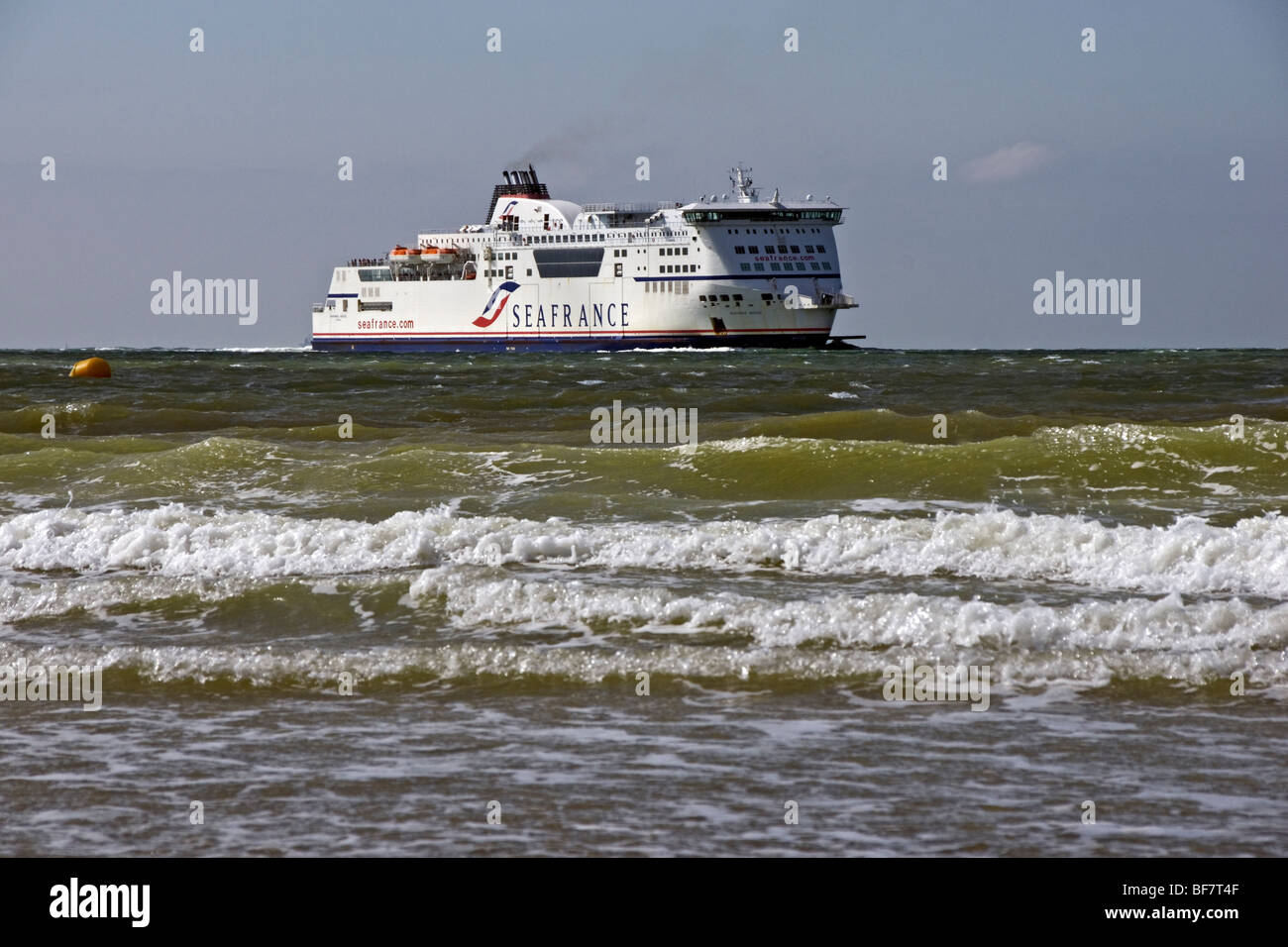 Seafrance ferry Seafrance Berlioz arrives at Calais in France Stock Photo