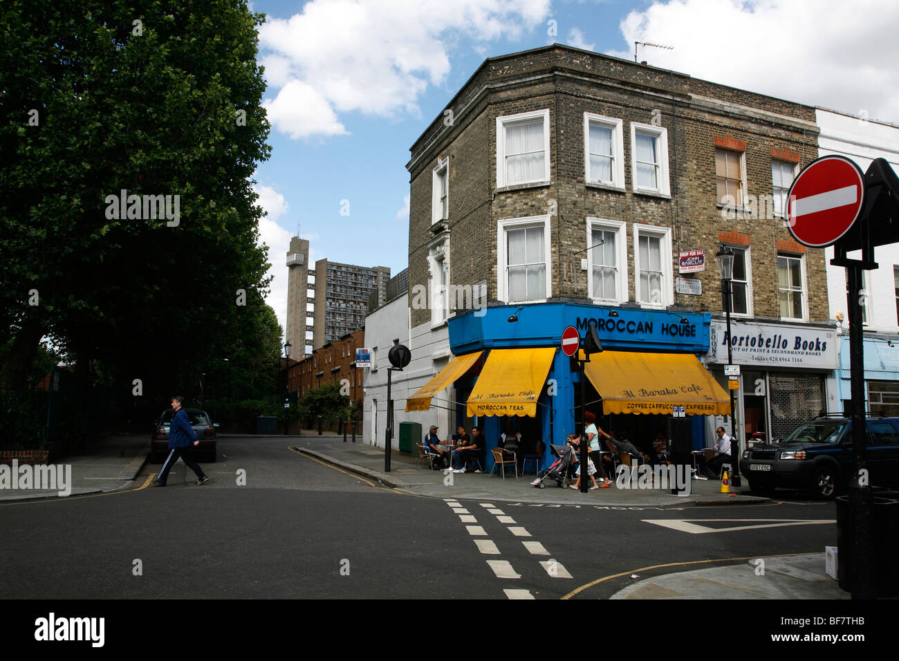 Moroccan House cafe on Portobello Road, North Kensington, London Stock