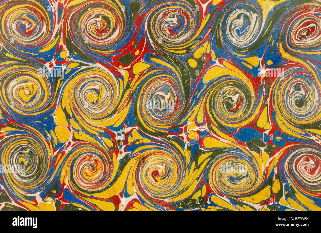 Decorative endpaper from a century book Stock Photo Alamy