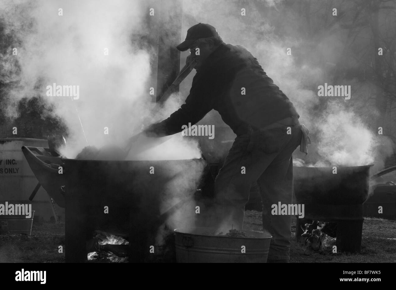 Backyard family hog butchering on farm Stock Photo Alamy