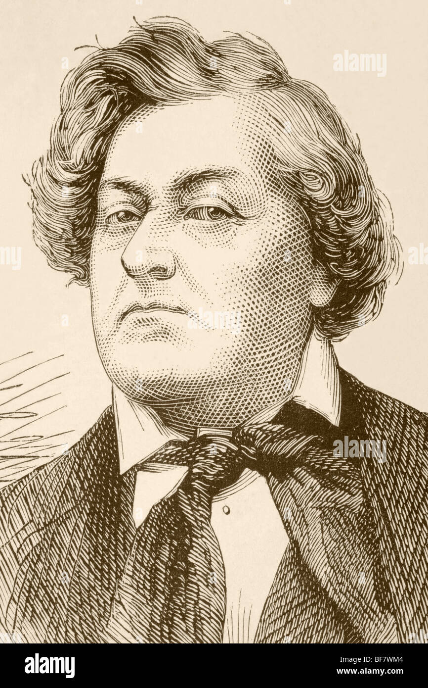 Frederick Lemaitre, 1800 to 1876. Birth name Antoine Louis Prosper.  French actor and playwright. Stock Photo