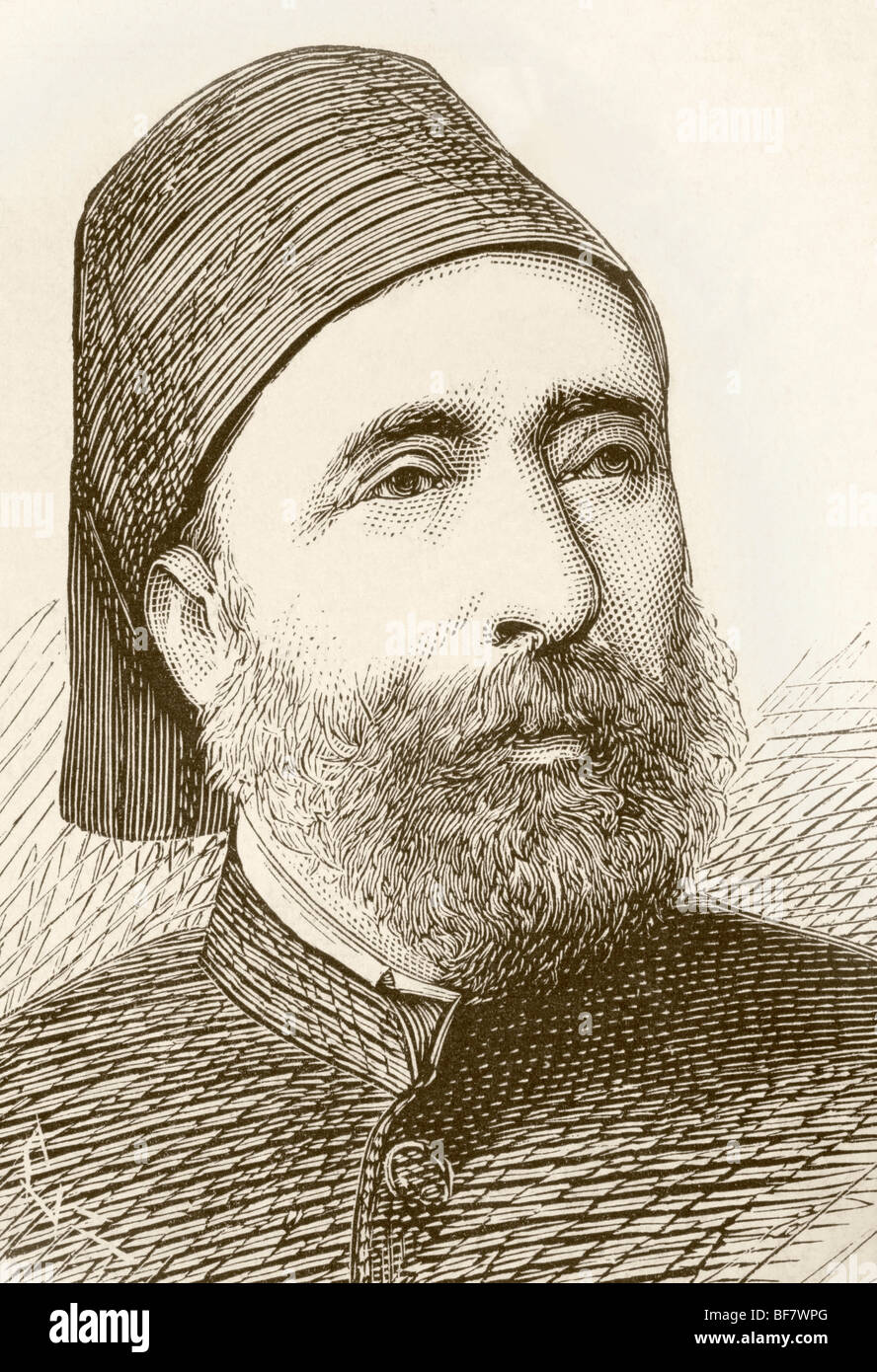 Ahmet Sefik Mithat Pasha 1822 to 1883. Pro-Western Turkish reformer and statesman. Stock Photo