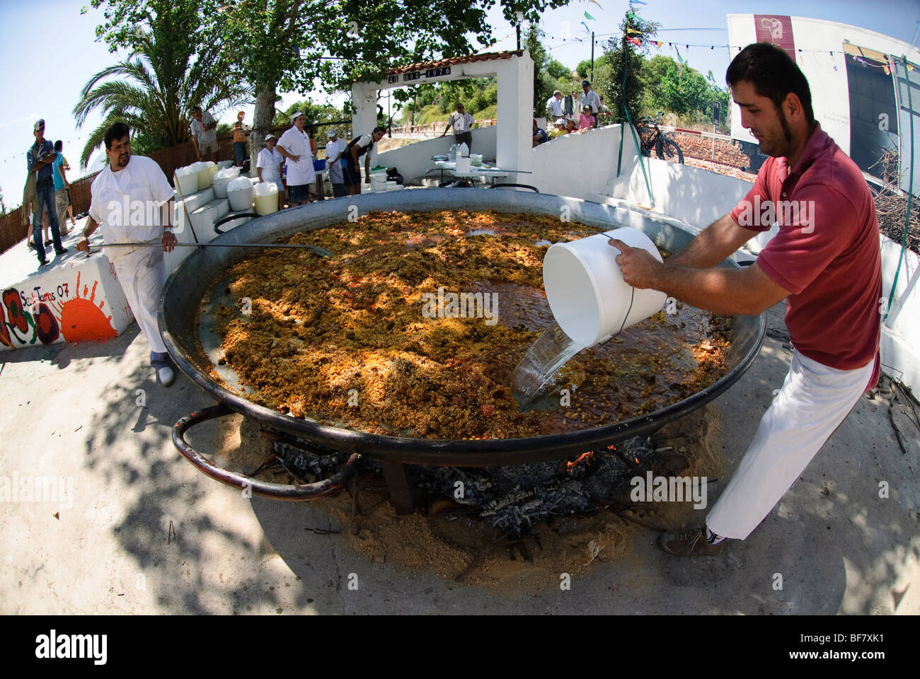 preparation of giant Paella in Altea, Spain Stock Photo Alamy