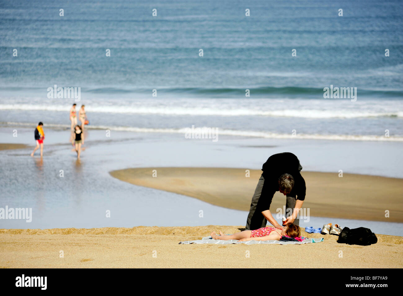 Biarritz (64): Beach. Stock Photo