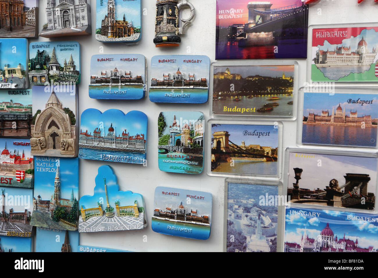 Souvenir Fridge Magnets on sale at Castle Hill, Budapest, Hungary Stock  Photo - Alamy
