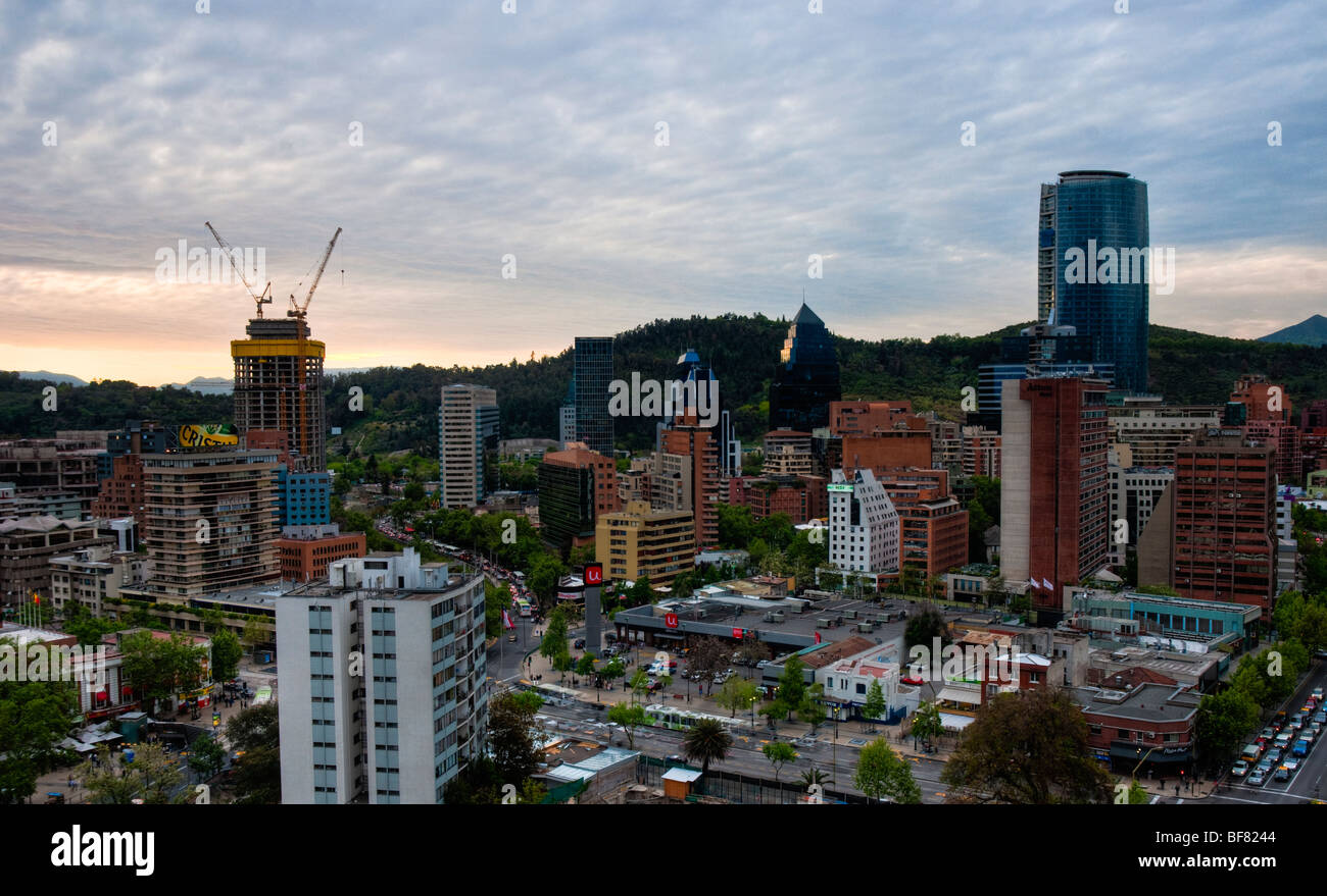Santiago de Chile, new bussines district El Golf, also called Sanhattan