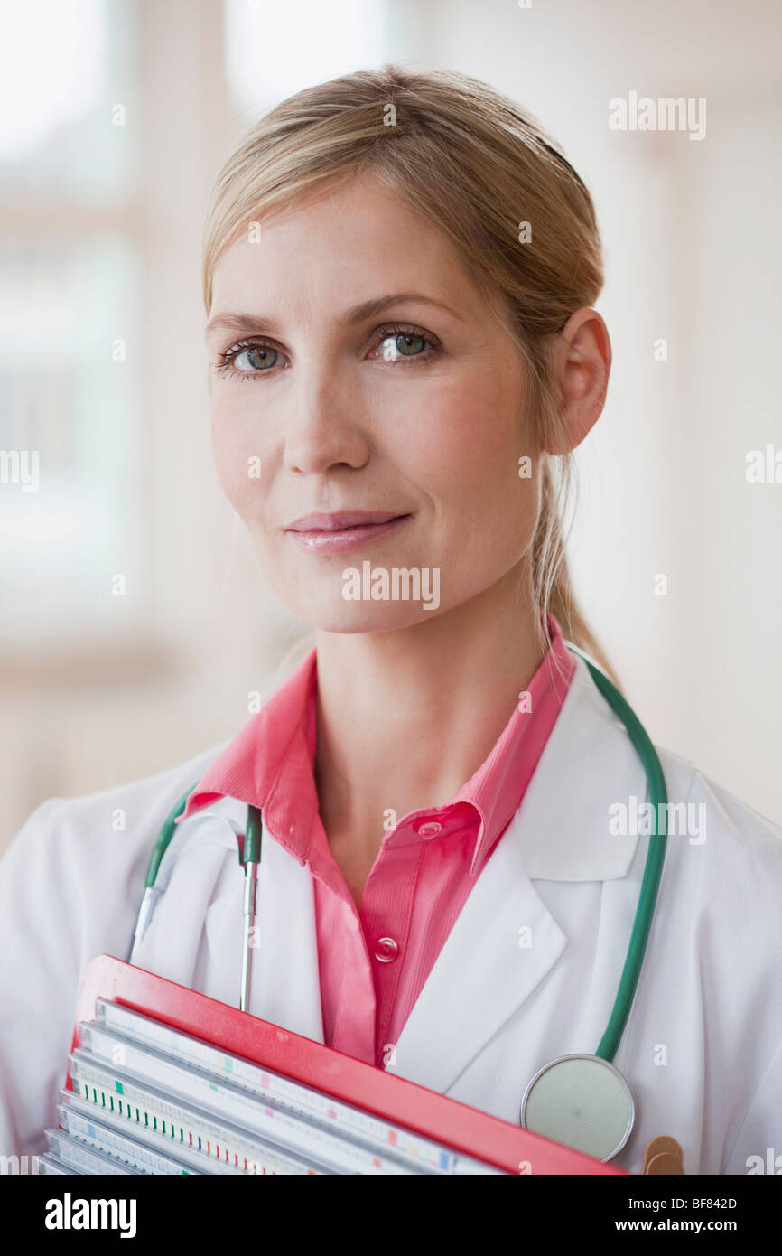 female medic looking at viewer Stock Photo